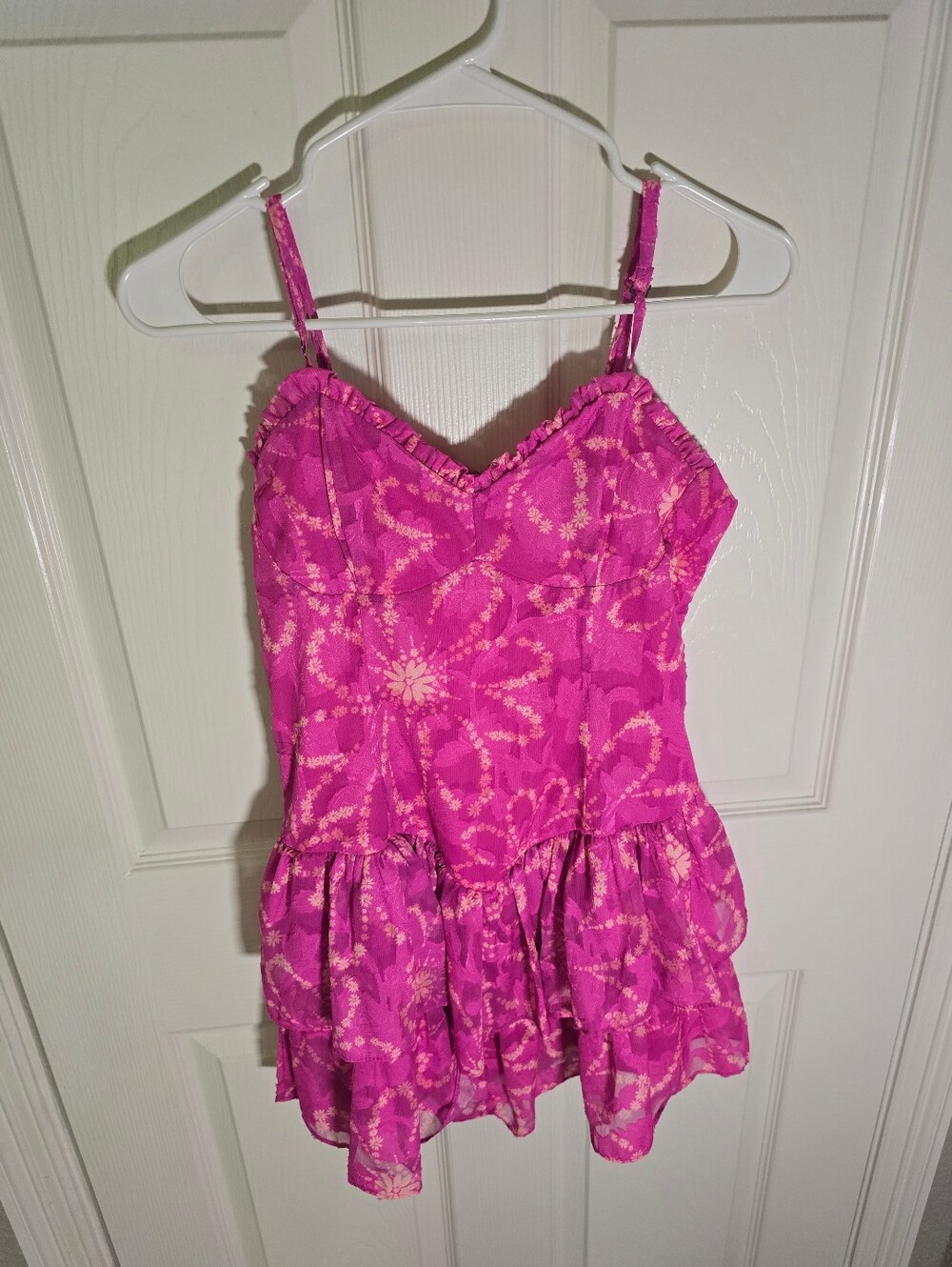 NWT Wild Fable Womens Pink Floral Spaghetti Strap Mini Dress Small